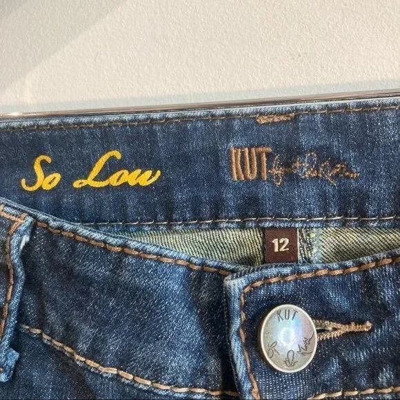 KUT FROM THE KLOTH Sz 12 So Low Straight Leg Jeans - Picture 4 of 14